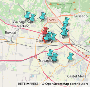 Mappa Via A. B. Michelangeli, 25035 Ospitaletto BS, Italia (2.91625)