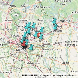 Mappa Via Angelo Vassallo, 20060 Pessano con Bornago MI, Italia (12.9685)