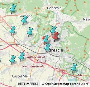 Mappa Via F. Petrarca, 25126 Brescia BS, Italia (3.97583)