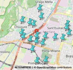 Mappa Via F. Petrarca, 25126 Brescia BS, Italia (0.9855)