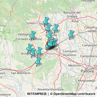 Mappa Via Giuseppe Zanardelli, 36100 Vicenza VI, Italia (8.48438)