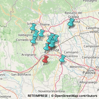 Mappa Via Giuseppe Zanardelli, 36100 Vicenza VI, Italia (9.52143)