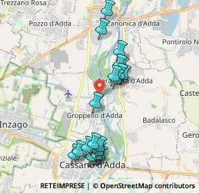 Mappa Sentiero Parco dell'Adda, 24045 Cassano d'Adda MI, Italia (1.9235)