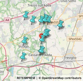 Mappa Sentiero Parco dell'Adda, 24045 Cassano d'Adda MI, Italia (2.98667)
