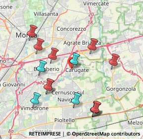 Mappa Via Sant'Andrea, 20061 Carugate MI, Italia (4.09286)