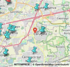 Mappa Via Sant'Andrea, 20061 Carugate MI, Italia (3.339)