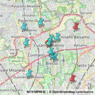 Mappa Via Adige, 20095 Cusano Milanino MI, Italia (1.66462)