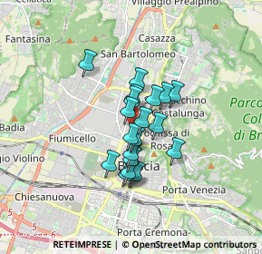 Mappa Via Monte Santo, 25128 Brescia BS, Italia (1.133)