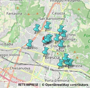 Mappa Via Monte Grappa, 25126 Brescia BS, Italia (1.394)