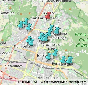 Mappa Via Francesco Rismondo, 25128 Brescia BS, Italia (1.43316)