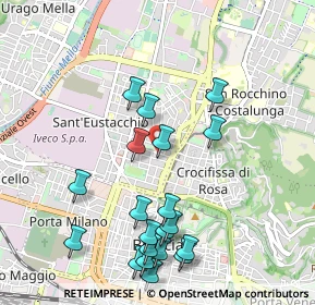 Mappa Via Francesco Rismondo, 25128 Brescia BS, Italia (1.095)