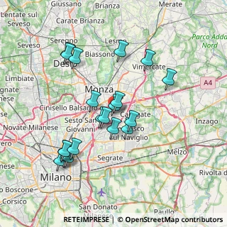 Mappa Via Tre Re, 20047 Brugherio MB, Italia (7.1045)
