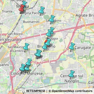 Mappa Via Tre Re, 20047 Brugherio MB, Italia (2.3425)