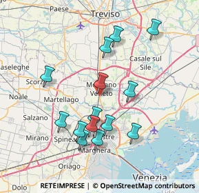 Mappa Via Filippo Corridoni, 31021 Mogliano Veneto TV, Italia (7.16143)