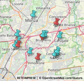 Mappa Via Fabio Filzi, 20047 Brugherio MB, Italia (3.65071)