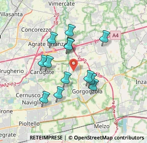 Mappa , 20060 Pessano Con Bornago MI, Italia (3.03385)