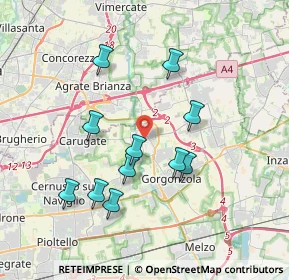 Mappa , 20060 Pessano Con Bornago MI, Italia (3.46455)