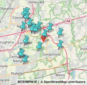Mappa , 20060 Pessano Con Bornago MI, Italia (3.51222)