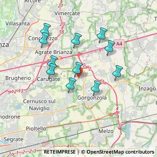 Mappa , 20060 Pessano Con Bornago MI, Italia (3.45273)