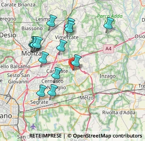 Mappa , 20060 Pessano Con Bornago MI, Italia (7.61214)