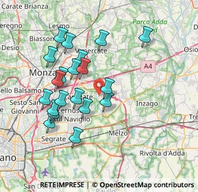 Mappa , 20060 Pessano Con Bornago MI, Italia (6.8675)