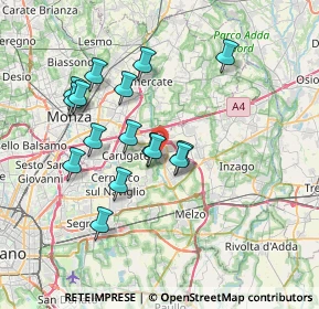 Mappa , 20060 Pessano Con Bornago MI, Italia (6.60063)