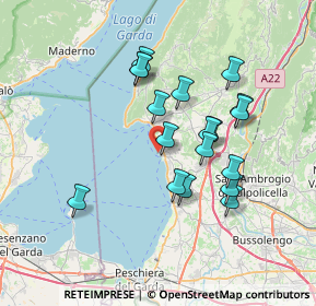 Mappa Riva Cornicello, 37011 Bardolino VR, Italia (6.31111)