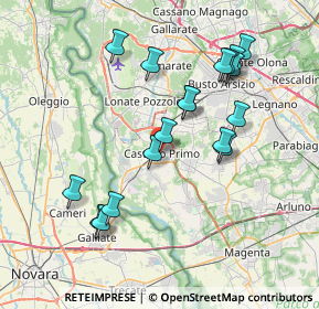 Mappa Via Vittorio Veneto, 20022 Castano Primo MI, Italia (7.43667)