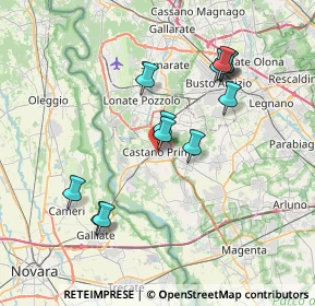 Mappa Via Vittorio Veneto, 20022 Castano Primo MI, Italia (7.02833)