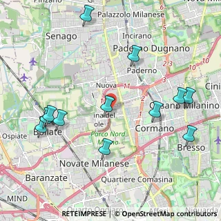 Mappa Via dell 'Artigianato, 20032 Cormano MI, Italia (2.37667)