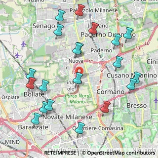 Mappa Via dell 'Artigianato, 20032 Cormano MI, Italia (2.496)
