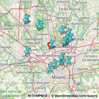 Mappa Via dell 'Artigianato, 20032 Cormano MI, Italia (7.08235)