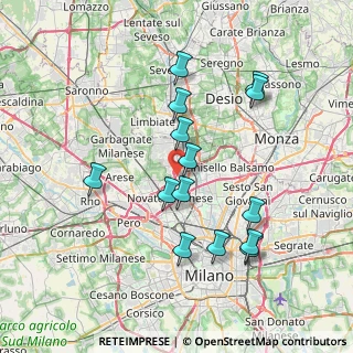 Mappa Via dell 'Artigianato, 20032 Cormano MI, Italia (7.23929)