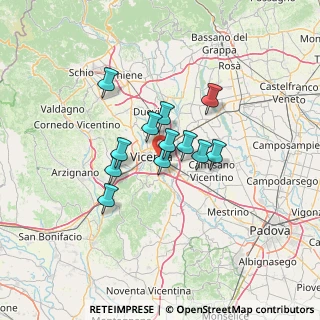 Mappa Via Girolamo Pittoni, 36100 Vicenza VI, Italia (9.08167)