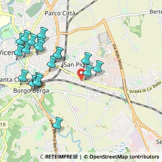 Mappa Via Girolamo Pittoni, 36100 Vicenza VI, Italia (1.2205)