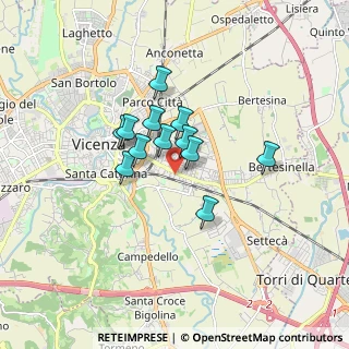 Mappa Via Girolamo Pittoni, 36100 Vicenza VI, Italia (1.16167)