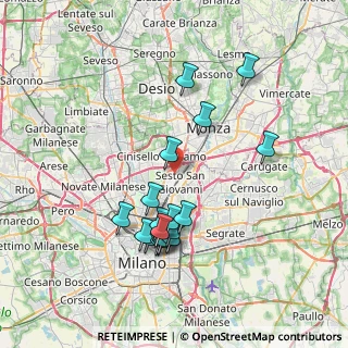 Mappa Via Leonardo Da Vinci, 20099 Sesto San Giovanni MI, Italia (7.22278)