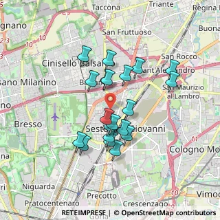 Mappa Via Leonardo Da Vinci, 20099 Sesto San Giovanni MI, Italia (1.476)