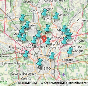 Mappa Viale Vittorio Veneto, 20091 Bresso MI, Italia (7.2245)