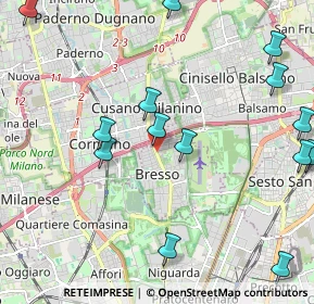 Mappa Viale Vittorio Veneto, 20091 Bresso MI, Italia (2.87688)