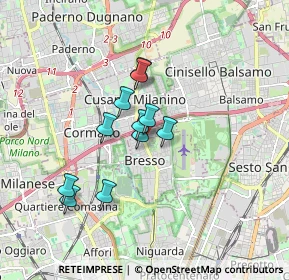 Mappa Viale Vittorio Veneto, 20091 Bresso MI, Italia (1.26909)