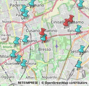 Mappa Viale Vittorio Veneto, 20091 Bresso MI, Italia (2.64688)