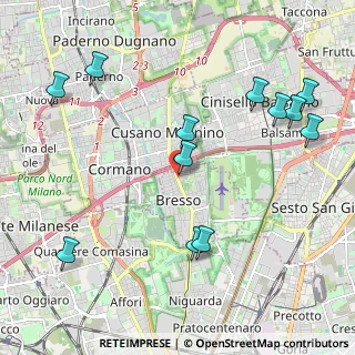 Mappa Viale Vittorio Veneto, 20091 Bresso MI, Italia (2.45083)