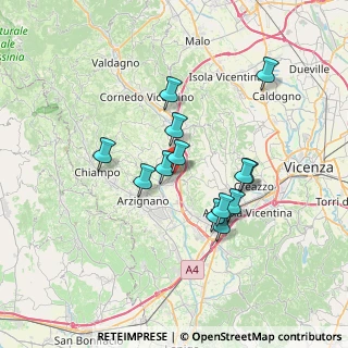 Mappa Via Cesare Verlato, 36070 Trissino VI, Italia (5.89462)
