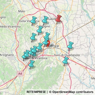 Mappa Via Gabriele D'Annunzio, 36100 Vicenza VI, Italia (6.95313)