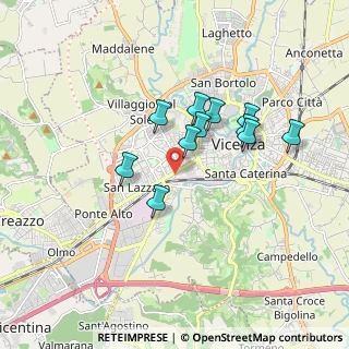 Mappa Via Gabriele D'Annunzio, 36100 Vicenza VI, Italia (1.43)