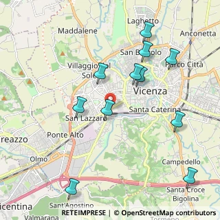 Mappa Via Gabriele D'Annunzio, 36100 Vicenza VI, Italia (2.20545)