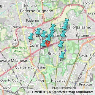 Mappa Via L. Cadorna, 20032 Cormano MI, Italia (1.28417)