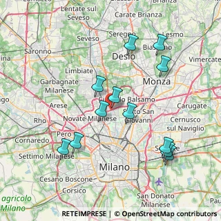 Mappa Via L. Cadorna, 20032 Cormano MI, Italia (7.73917)
