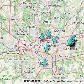 Mappa Via L. Cadorna, 20032 Cormano MI, Italia (9.9905)